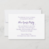 Malerischer Stern Neue Jahre Party laden ein Einladung (Rückseite)