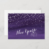 Malerischer Stern Neue Jahre Party laden ein Einladung (Vorne/Hinten)