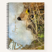 Malerischer Stil Wintervogel mit anpassbarem Text Notizblock (Vorderseite)