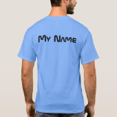 Malerischer Text meines Namens, gedruckt in Caroli T-Shirt (Rückseite)