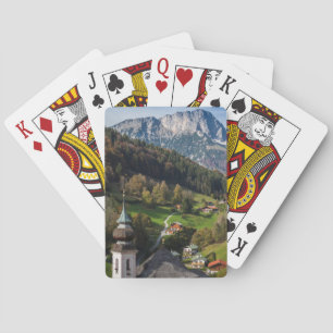 Malerisches bayerisches Dorf, Deutschland Spielkarten