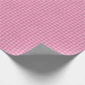 Malerisches Beerrosa-Karo Geschenkpapier (Ecke)