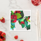 Malerisches Blume von Red Camellia Serviette (Beispiel)
