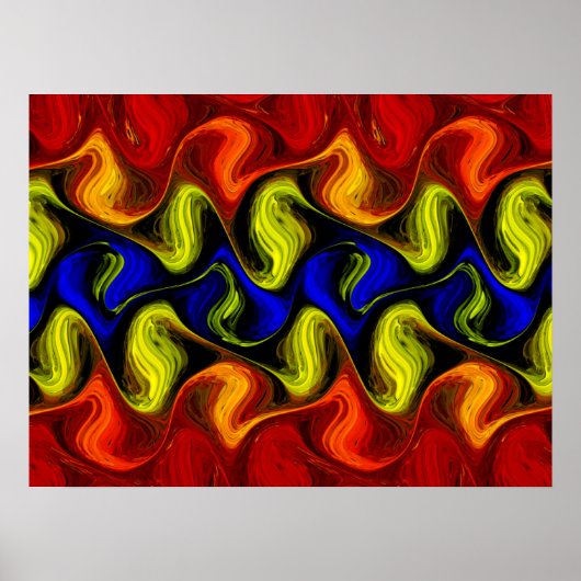 Malerisches Feuer Abstract Poster (Vorne)