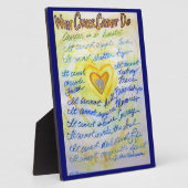 Malerisches Gedicht mit blauen und goldenen Tumore Fotoplatte (Seite)