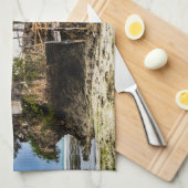 Malerisches Haus auf einem tropischen Korallenriff Geschirrtuch (Viertel Falte)