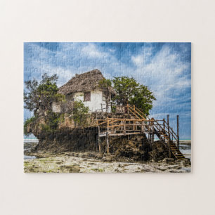 Malerisches Haus auf einem tropischen Korallenriff Puzzle