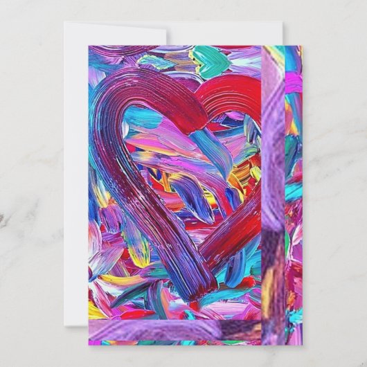 Malerisches Herz, Kunst Feiertagskarte (Vorderseite)