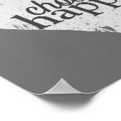 Malerisches Herz wählen glückliches graues und wei Poster (Ecke)