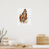 Malerisches Lady Butterfly Art Print Poster (Küche)
