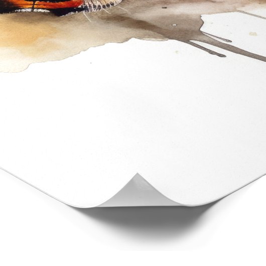 Malerisches Lady Butterfly Art Print Poster (Ecke)