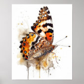Malerisches Lady Butterfly Art Print Poster (Vorne)