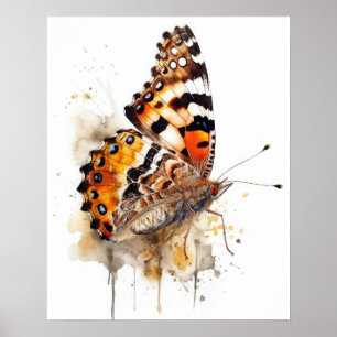 Malerisches Lady Butterfly Art Print Poster