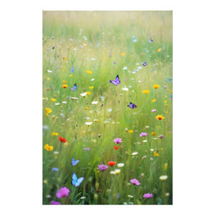 Malerisches Landschaftstal Wiesen-Natur-Poster Fotodruck