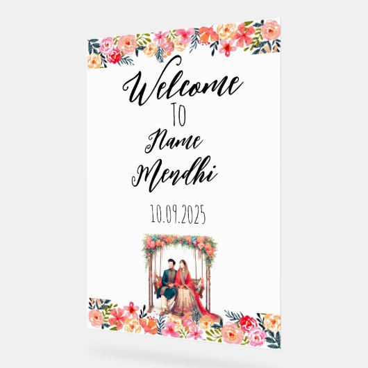 Malerisches Mendhi-Zeichen Acrylschild (Winkel)