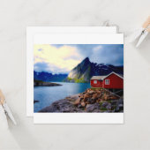 malerisches Norwegen, schöne landschaftliche Lands Karte (Vorderseite/Rückseite Beispiel)