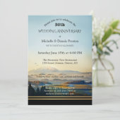 Malerisches Party zum Hochzeitstag Einladung (Stehend Vorderseite)