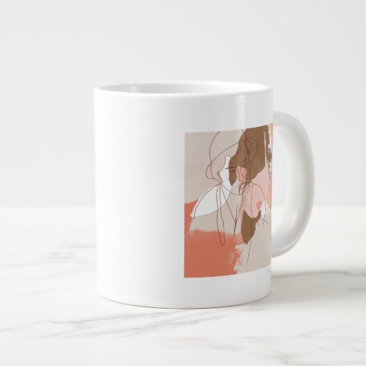 Malerisches Portrait Jumbo-Tasse (Vorderseite Rechts)