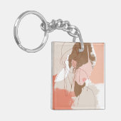 Malerisches Portrait Schlüsselanhänger (Vorderseite links)