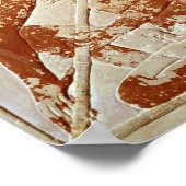 Malerisches Relief mit einem Flötenspieler Poster (Ecke)