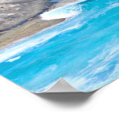 Malerisches Seascape Gentle Waves Cliffs Foto Poster (Ecke)