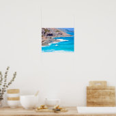 Malerisches Seascape Gentle Waves Cliffs Foto Poster (Küche)