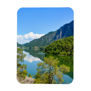 Malerisches Seeberg-Reflexionsfoto Magnet