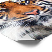 Malerisches Siberisches Tiger-Paint-Foto Fotodruck (Ecke)