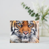 Malerisches Siberisches Tiger-Paint-Foto Postkarte (Stehend Vorderseite)