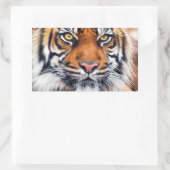 Malerisches Siberisches Tiger-Paint-Foto Rechteckiger Aufkleber (Tasche)