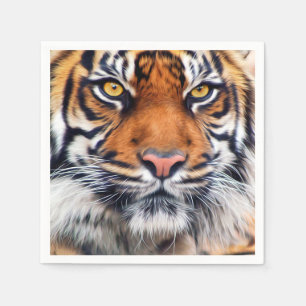 Malerisches Siberisches Tiger-Paint-Foto Serviette