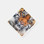 Malerisches Siberisches Tiger-Paint-Foto Serviette (Ecke)