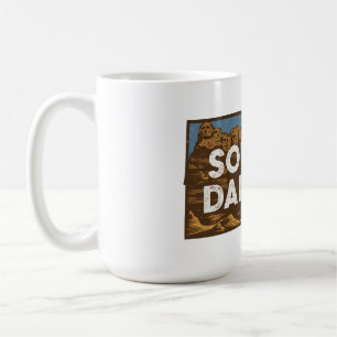 Malerisches South Dakota Retro-Silhouette Kaffeetasse