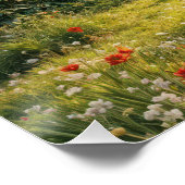 Malerisches Steinhaus am Wald Bach Poster (Ecke)