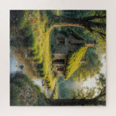 Malerisches Steinhaus am Wald Bach Puzzle (Horizontal)