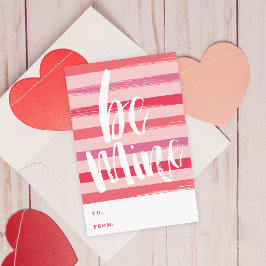 Malerisches Strip-Klassenzimmer Valentinstag-Karte Einladung