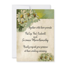 Malerisches White Daisies Blumenvintage Hochzeitth