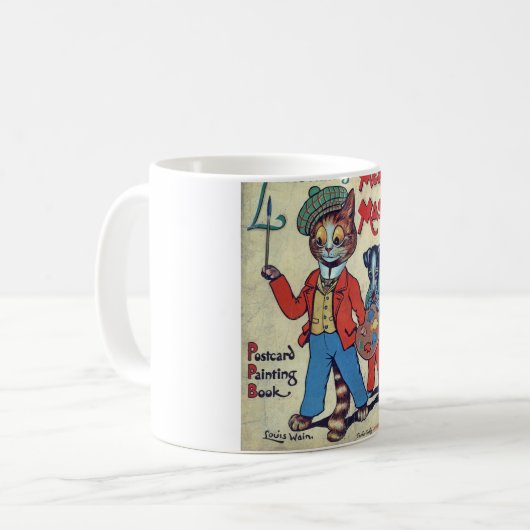 Malerkatze, Louis Wain Kaffeetasse (Vorderseite Links)