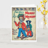 Malerkatze, Louis Wain Karte (Gelbe Blume)