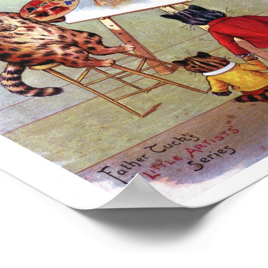 Malerkatze, Louis Wain Poster (Ecke)