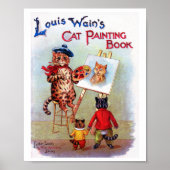 Malerkatze, Louis Wain Poster (Vorne)