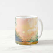 Malerlandschaft für digitale Kunst, Fluss im Frühl Kaffeetasse (VorderseiteRechts)