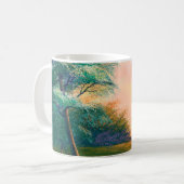 Malerlandschaft für digitale Kunst, Fluss im Frühl Kaffeetasse (Vorderseite Links)