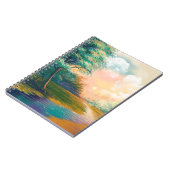 Malerlandschaft für digitale Kunst, Fluss im Frühl Notizblock (Linke Seite)