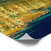 Malerlandschaft für digitale Kunst, Fluss im Frühl Poster (Ecke)