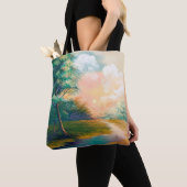 Malerlandschaft für digitale Kunst, Fluss im Frühl Tasche (Von Nahem)
