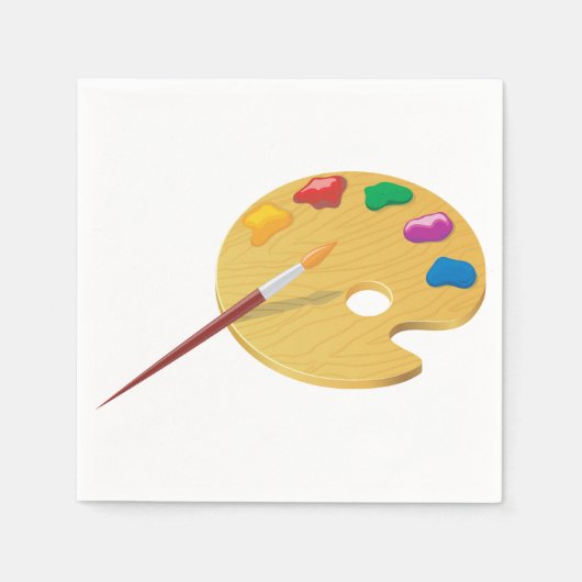 Malerpalette-Papier-Servietten Serviette (Vorderseite)