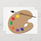 Malerpalette Postkarte (Vorne/Hinten)