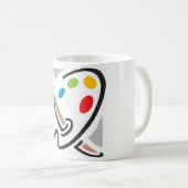 Malerpalette-Tasse Kaffeetasse (VorderseiteRechts)