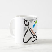 Malerpalette-Tasse Kaffeetasse (Vorderseite Links)